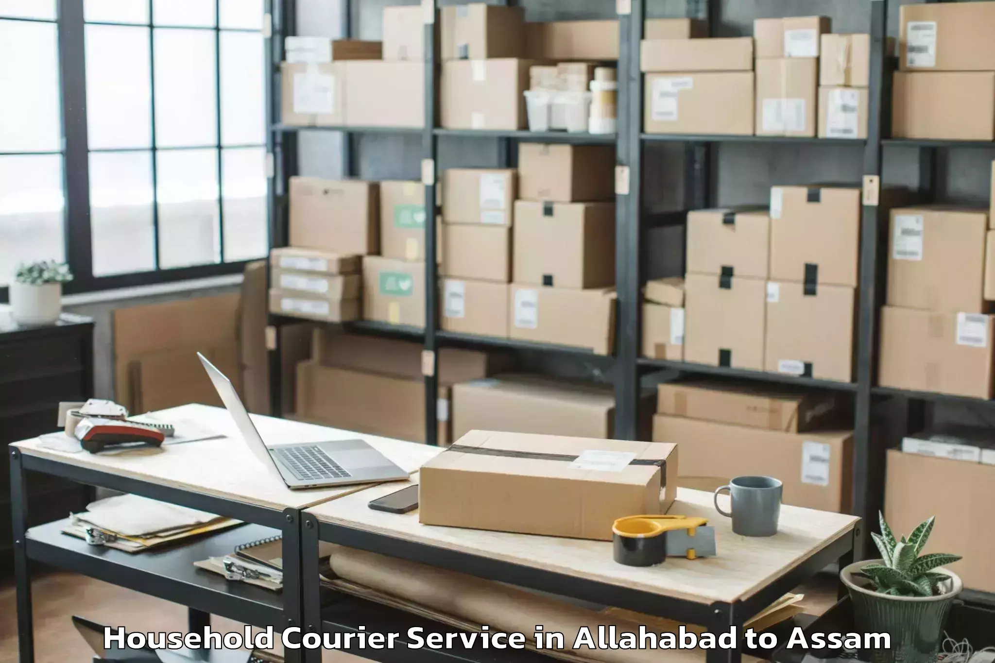 Reliable Allahabad to Behali Household Courier